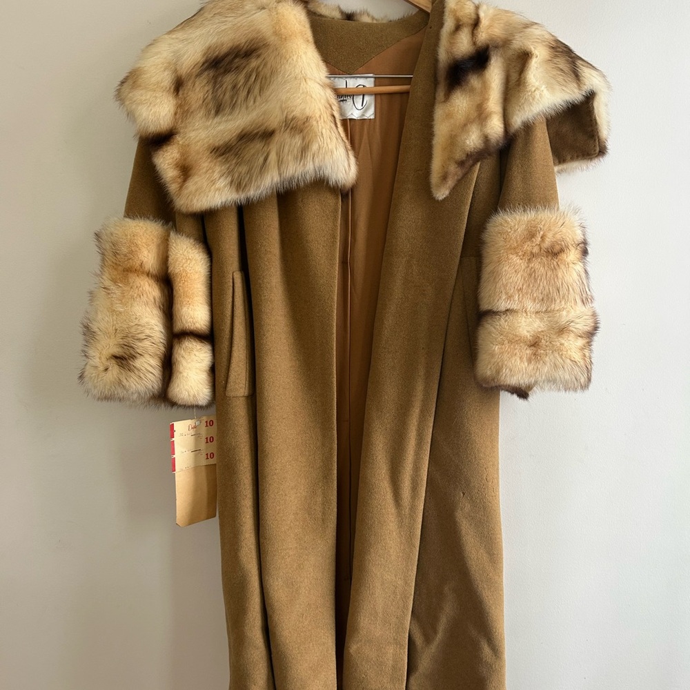 Dayton’s Vintage Wool Coat with Fur Trim - new with original tags!